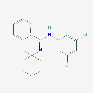 molecular formula C20H20Cl2N2 B388795 3,5-dichloro-N-[3,4-dihydrospiro(isoquinoline-3,1'-cyclohexane)-1(2H)-ylidene]aniline CAS No. 312502-01-5