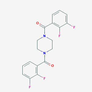 molecular formula C18H14F4N2O2 B388797 1,4-Bis(2,3-difluorobenzoyl)piperazine 
