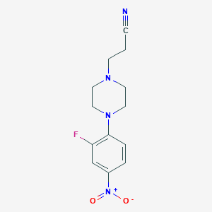 molecular formula C13H15FN4O2 B388801 3-[4-(2-Fluoro-4-nitrophenyl)piperazin-1-yl]propanenitrile 