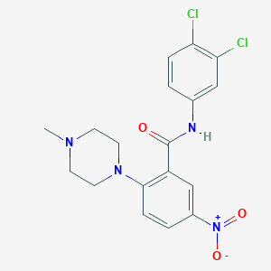 N-(3,4-dichlorophenyl)-2-(4-methylpiperazin-1-yl)-5-nitrobenzamide