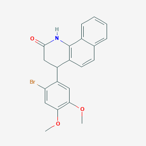 molecular formula C21H18BrNO3 B388808 4-(2-bromo-4,5-dimethoxyphenyl)-3,4-dihydrobenzo[h]quinolin-2(1H)-one 
