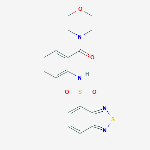 molecular formula C17H16N4O4S2 B388810 4-[2-[(2,1,3-Benzothiadiazol-4-ylsulfonyl)amino]benzoyl]-morpholine 