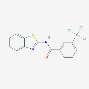 molecular formula C15H9Cl3N2OS B388811 N-(1,3-benzothiazol-2-yl)-3-(trichloromethyl)benzamide CAS No. 314767-39-0