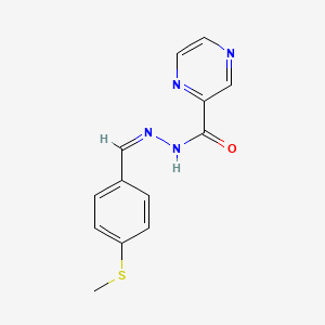 N'-[(Z)-[4-(METHYLSULFANYL)PHENYL]METHYLIDENE]PYRAZINE-2-CARBOHYDRAZIDE