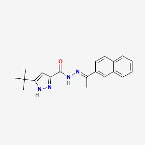 3-tert-butyl-N'-[1-(2-naphthyl)ethylidene]-1H-pyrazole-5-carbohydrazide