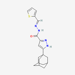 3-(1-adamantyl)-N'-[(E)-2-thienylmethylidene]-1H-pyrazole-5-carbohydrazide