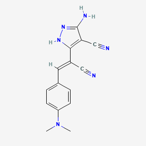 5-AMINO-3-[(1Z)-1-CYANO-2-[4-(DIMETHYLAMINO)PHENYL]ETH-1-EN-1-YL]-1H-PYRAZOLE-4-CARBONITRILE