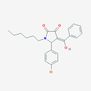 4-benzoyl-5-(4-bromophenyl)-1-hexyl-3-hydroxy-1,5-dihydro-2H-pyrrol-2-one