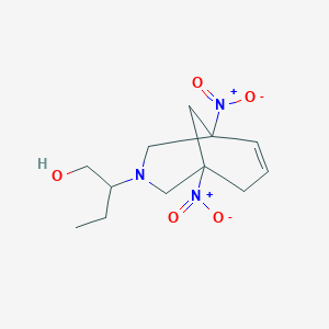 molecular formula C12H19N3O5 B388830 2-(1,5-Dinitro-3-azabicyclo[3.3.1]non-6-en-3-yl)butan-1-ol 