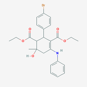 Diethyl 4-anilino-2-(4-bromophenyl)-6-hydroxy-6-methylcyclohex-3-ene-1,3-dicarboxylate