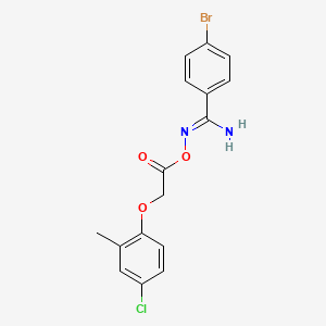 4-bromo-N'-{[(4-chloro-2-methylphenoxy)acetyl]oxy}benzenecarboximidamide