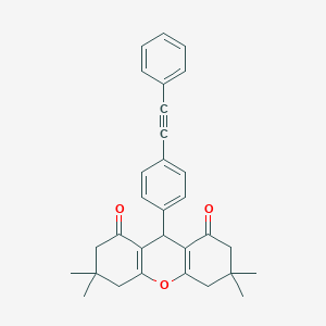 molecular formula C31H30O3 B388835 3,3,6,6-tetramethyl-9-[4-(phenylethynyl)phenyl]-3,4,5,6,7,9-hexahydro-1H-xanthene-1,8(2H)-dione 