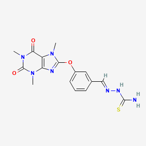 3-[(1,3,7-trimethyl-2,6-dioxo-2,3,6,7-tetrahydro-1H-purin-8-yl)oxy]benzaldehyde thiosemicarbazone