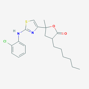 5-[2-(2-Chloro-phenylamino)-thiazol-4-yl]-3-hexyl-5-methyl-dihydro-furan-2-one