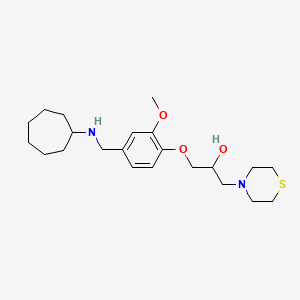 1-{4-[(cycloheptylamino)methyl]-2-methoxyphenoxy}-3-(4-thiomorpholinyl)-2-propanol