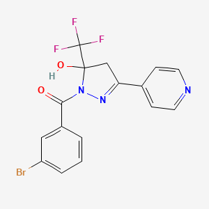 1-(3-bromobenzoyl)-3-(4-pyridinyl)-5-(trifluoromethyl)-4,5-dihydro-1H-pyrazol-5-ol