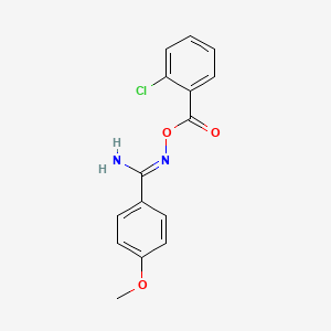 (Z)-[Amino(4-methoxyphenyl)methylidene]amino 2-chlorobenzoate