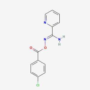 N'-[(4-chlorobenzoyl)oxy]-2-pyridinecarboximidamide