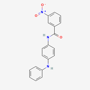 molecular formula C19H15N3O3 B3888402 N-(4-anilinophenyl)-3-nitrobenzamide 