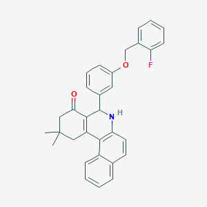 5-{3-[(2-fluorobenzyl)oxy]phenyl}-2,2-dimethyl-2,3,5,6-tetrahydrobenzo[a]phenanthridin-4(1H)-one