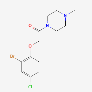 molecular formula C13H16BrClN2O2 B3888459 2-(2-Bromo-4-chlorophenoxy)-1-(4-methylpiperazin-1-yl)ethanone 