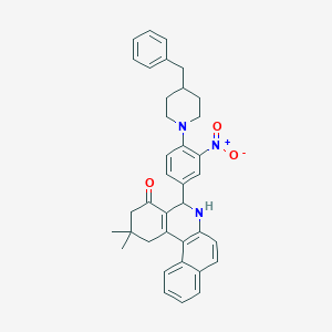 5-[4-(4-benzylpiperidino)-3-nitrophenyl]-2,2-dimethyl-2,3,5,6-tetrahydrobenzo[a]phenanthridin-4(1H)-one