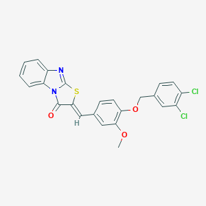 molecular formula C24H16Cl2N2O3S B388848 2-{4-[(3,4-dichlorobenzyl)oxy]-3-methoxybenzylidene}[1,3]thiazolo[3,2-a]benzimidazol-3(2H)-one 