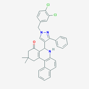 5-[1-(3,4-dichlorobenzyl)-3-phenyl-1H-pyrazol-4-yl]-2,2-dimethyl-2,3,5,6-tetrahydrobenzo[a]phenanthridin-4(1H)-one