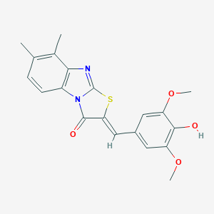 2-(4-hydroxy-3,5-dimethoxybenzylidene)-7,8-dimethyl[1,3]thiazolo[3,2-a]benzimidazol-3(2H)-one