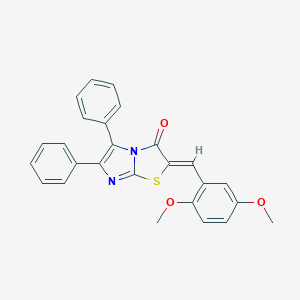 molecular formula C26H20N2O3S B388855 2-(2,5-dimethoxybenzylidene)-5,6-diphenylimidazo[2,1-b][1,3]thiazol-3(2H)-one 