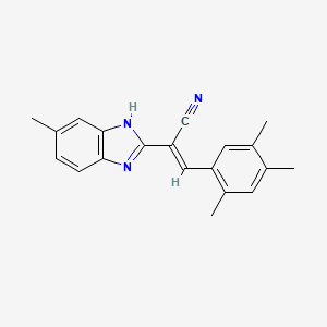 (2E)-2-(5-METHYL-1H-1,3-BENZODIAZOL-2-YL)-3-(2,4,5-TRIMETHYLPHENYL)PROP-2-ENENITRILE