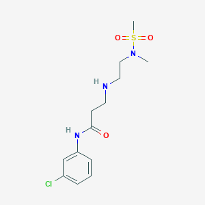 N-(3-chlorophenyl)-3-({2-[methyl(methylsulfonyl)amino]ethyl}amino)propanamide