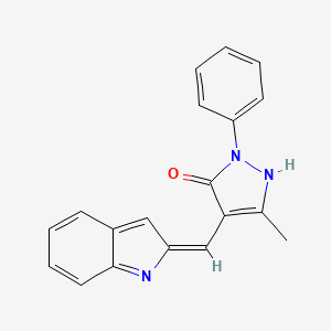 4-(1H-indol-2-ylmethylene)-5-methyl-2-phenyl-2,4-dihydro-3H-pyrazol-3-one