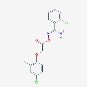 2-chloro-N'-{[(4-chloro-2-methylphenoxy)acetyl]oxy}benzenecarboximidamide