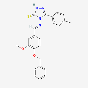 4-({(E)-[4-(benzyloxy)-3-methoxyphenyl]methylidene}amino)-5-(4-methylphenyl)-4H-1,2,4-triazole-3-thiol