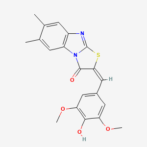 2-(4-hydroxy-3,5-dimethoxybenzylidene)-6,7-dimethyl[1,3]thiazolo[3,2-a]benzimidazol-3(2H)-one