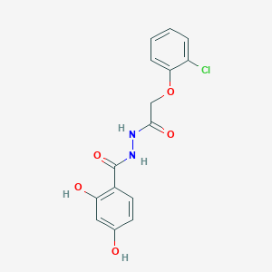 molecular formula C15H13ClN2O5 B3888726 N'-[2-(2-chlorophenoxy)acetyl]-2,4-dihydroxybenzohydrazide 