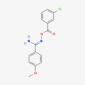 (Z)-[AMINO(4-METHOXYPHENYL)METHYLIDENE]AMINO 3-CHLOROBENZOATE