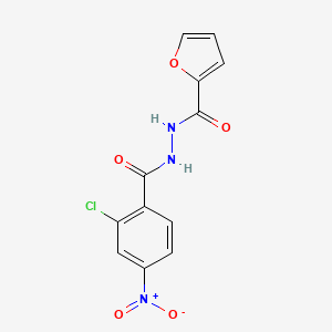 molecular formula C12H8ClN3O5 B3888743 N'-(2-chloro-4-nitrobenzoyl)-2-furohydrazide 