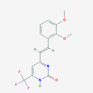 4-[(1E)-2-(2,3-DIMETHOXYPHENYL)ETHENYL]-6-(TRIFLUOROMETHYL)-1,2-DIHYDROPYRIMIDIN-2-ONE