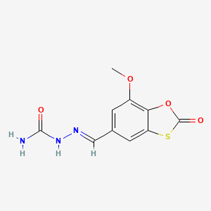 7-methoxy-2-oxo-1,3-benzoxathiole-5-carbaldehyde semicarbazone