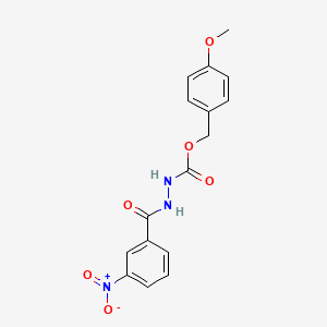 (4-methoxyphenyl)methyl N-[(3-nitrobenzoyl)amino]carbamate