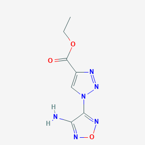 molecular formula C7H8N6O3 B388882 ethyl 1-(4-amino-1,2,5-oxadiazol-3-yl)-1H-1,2,3-triazole-4-carboxylate 