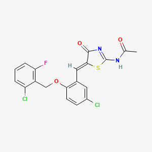 N-(5-{5-chloro-2-[(2-chloro-6-fluorobenzyl)oxy]benzylidene}-4-oxo-1,3-thiazolidin-2-ylidene)acetamide