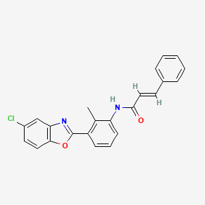 N-[3-(5-chloro-1,3-benzoxazol-2-yl)-2-methylphenyl]-3-phenylacrylamide