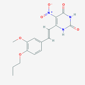 6-[2-(3-methoxy-4-propoxyphenyl)vinyl]-5-nitro-2,4(1H,3H)-pyrimidinedione