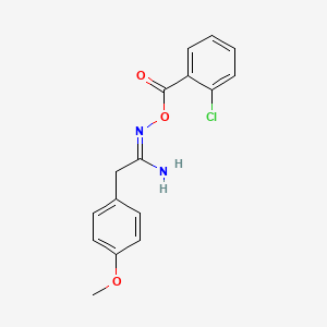 N'-[(2-chlorobenzoyl)oxy]-2-(4-methoxyphenyl)ethanimidamide