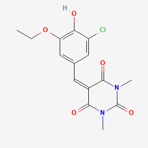 5-(3-chloro-5-ethoxy-4-hydroxybenzylidene)-1,3-dimethyl-2,4,6(1H,3H,5H)-pyrimidinetrione