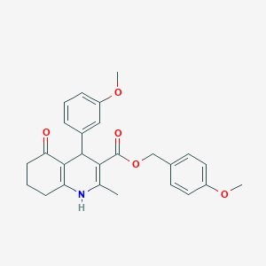 4-Methoxybenzyl 4-(3-methoxyphenyl)-2-methyl-5-oxo-1,4,5,6,7,8-hexahydro-3-quinolinecarboxylate