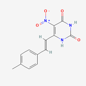 6-[2-(4-methylphenyl)vinyl]-5-nitro-2,4(1H,3H)-pyrimidinedione